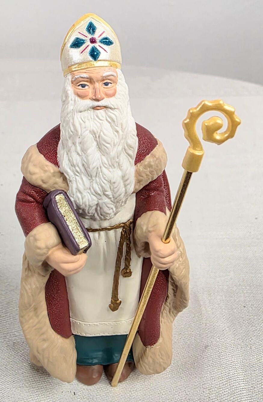 Vtg Hallmark Keepsake "St. Nicholas - Christmas Visitors" Ornament NOS NIB Santa